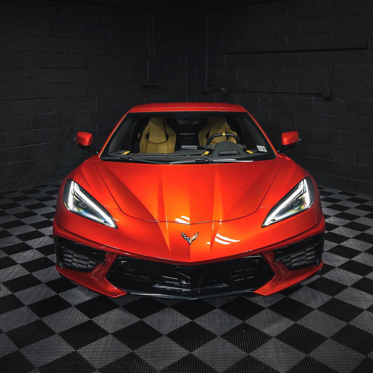 Corvette with white color ppf